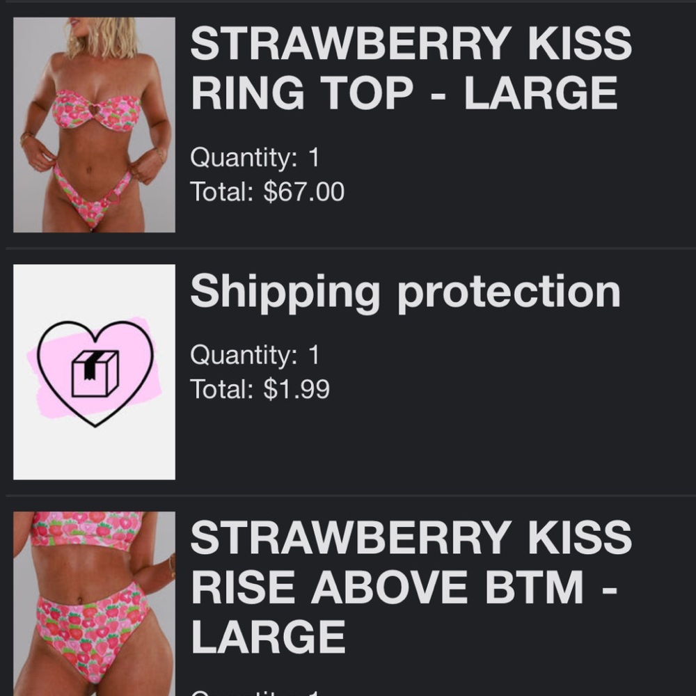 Moana Bikini Strawberry Kiss Ring Top & Rise Above Bottom